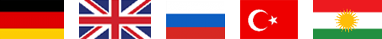 Flaggen von Deutschland und UK sowie Russland und Türkei in Darmstadt